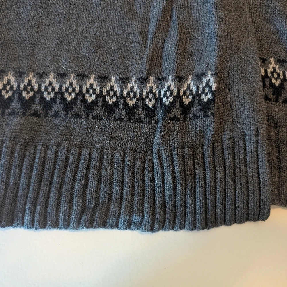 The Limited Women's Charcoal Geometric Cardigan, Size Medium